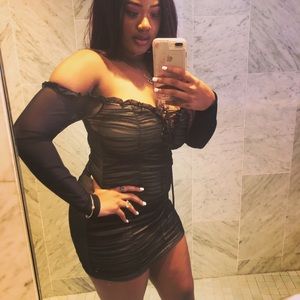 Fashion Nova Mesh Diamond Dress